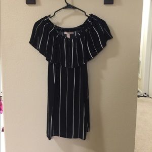 Striped Off-shoulder Dress